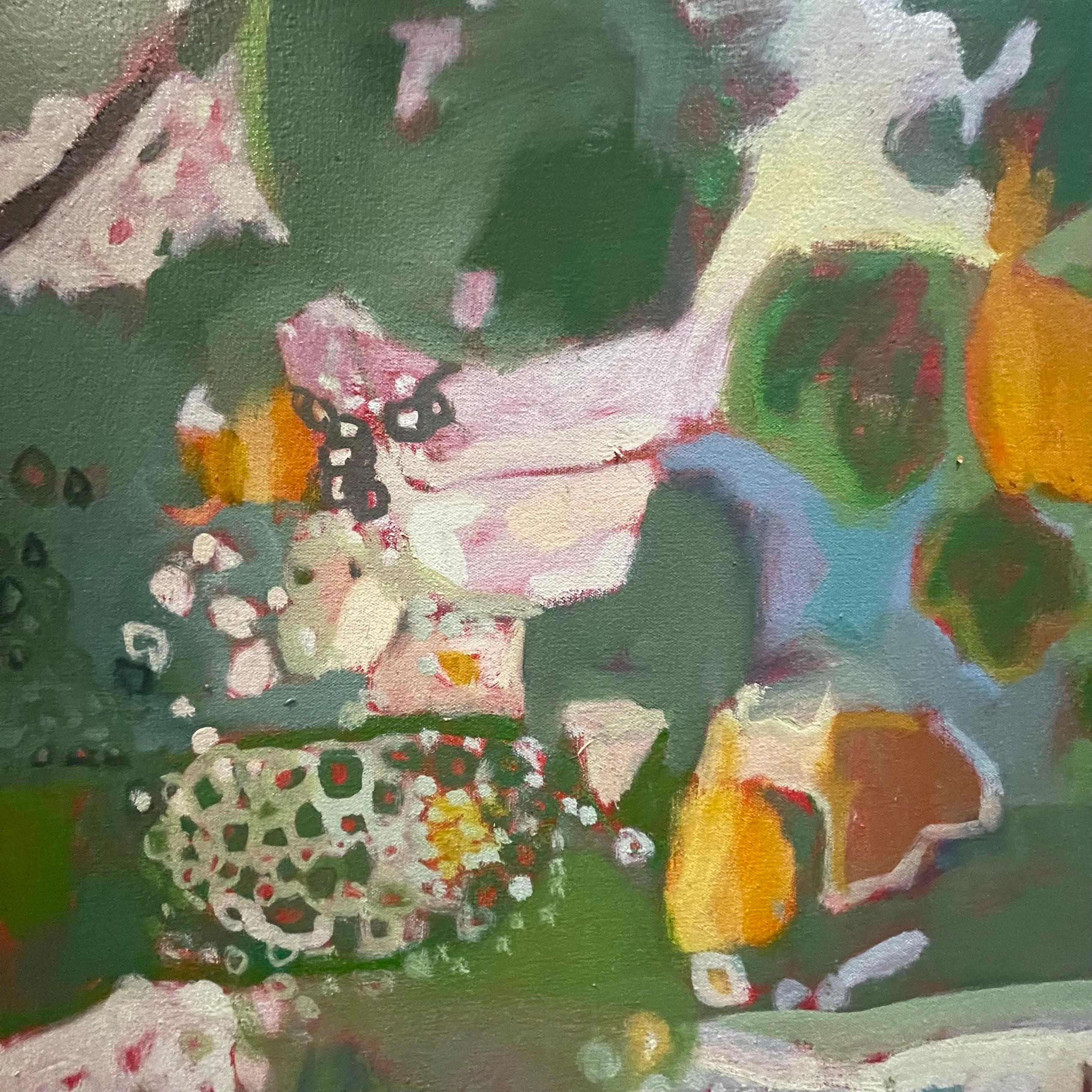 Suaves tonos otoñales en Bunny Wood nº 2, pintura original, paisaje en venta 1