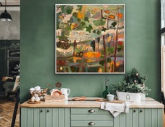 Soft Autumn Shades in Bunny Wood, original painting, landscape