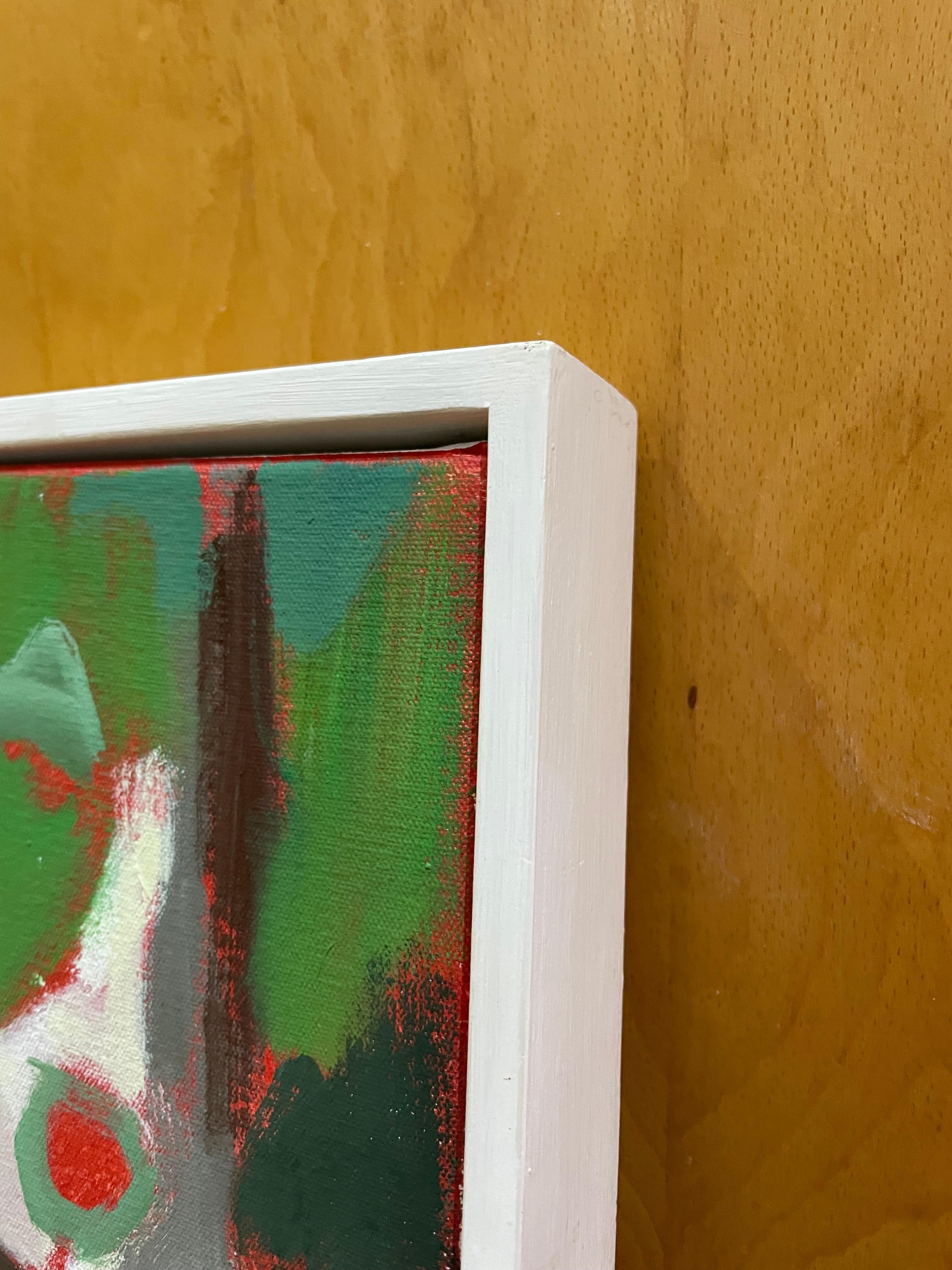 Suaves tonos otoñales en Bunny Wood, pintura original, paisaje - Painting Contemporáneo de Elaine Kazimierczuk