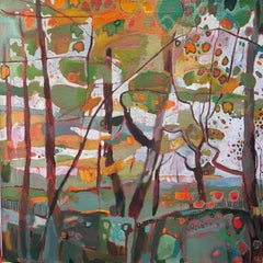 Morbide sfumature autunnali nel Wood Wood, quadro originale, paesaggio
