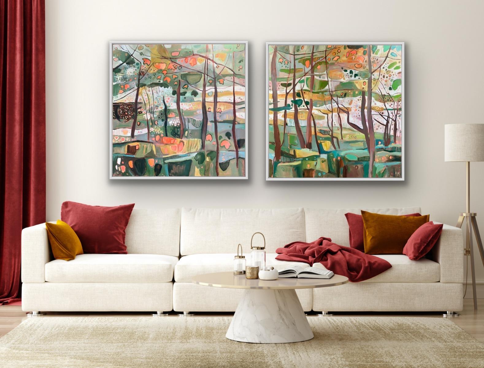 Díptico Bunny Woods in Bright Sunshine- Original, Abstracto en venta 5