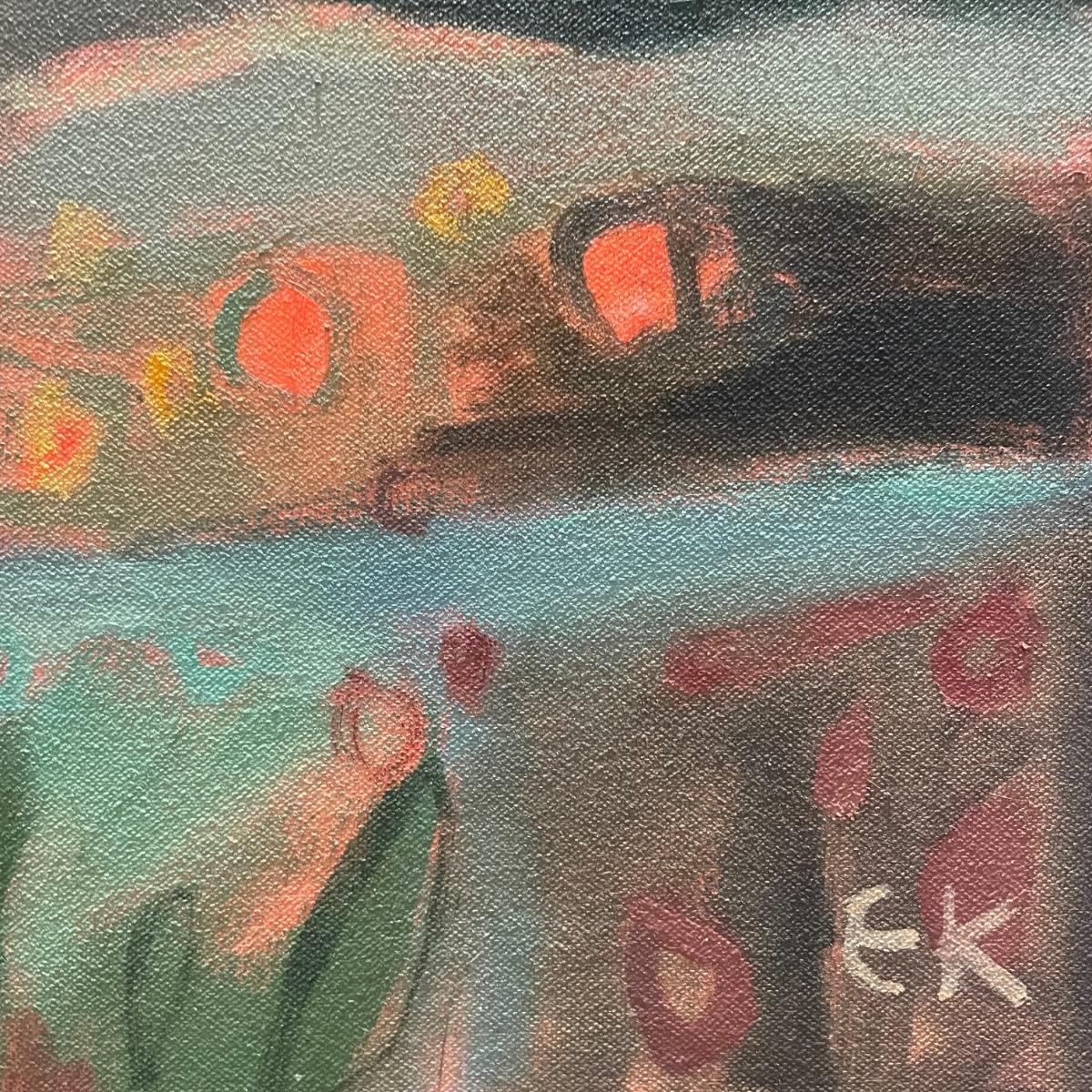 Díptico Bunny Woods in Bright Sunshine- Original, Abstracto - Painting Contemporáneo de Elaine Kazimierczuk