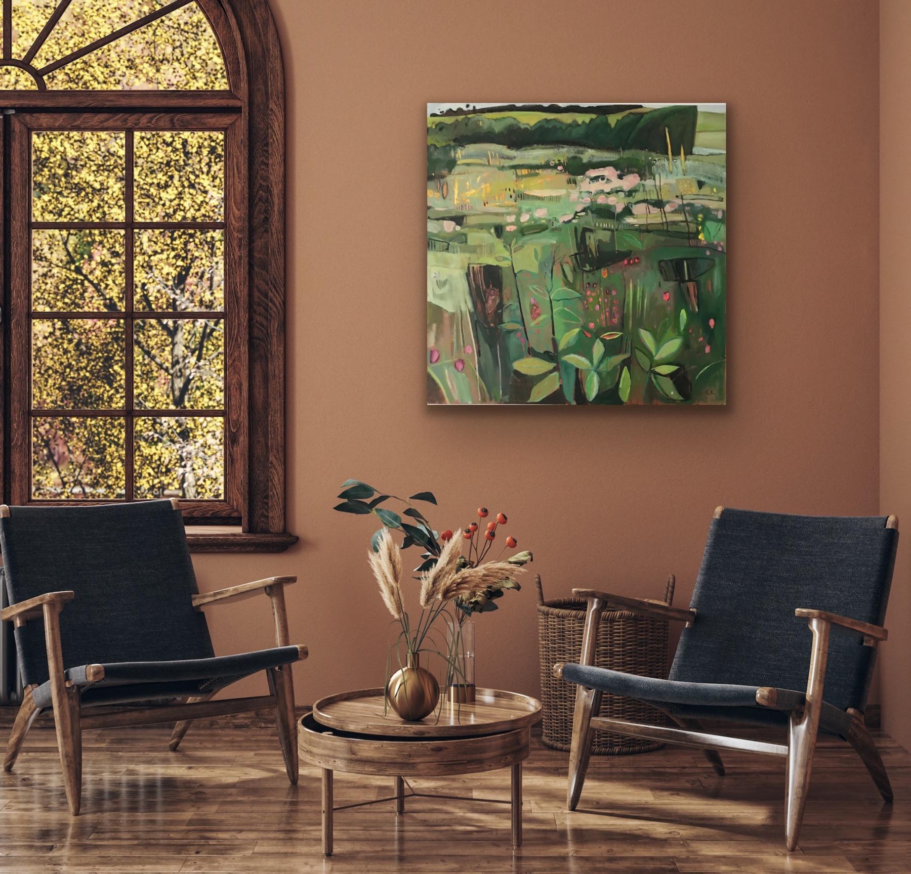 Tackley Revisited III, pintura original, contemporáneo, paisaje en venta 4