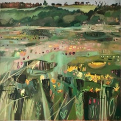 Tackley Revisited, quadro originale, contemporaneo, astratto, paesaggio