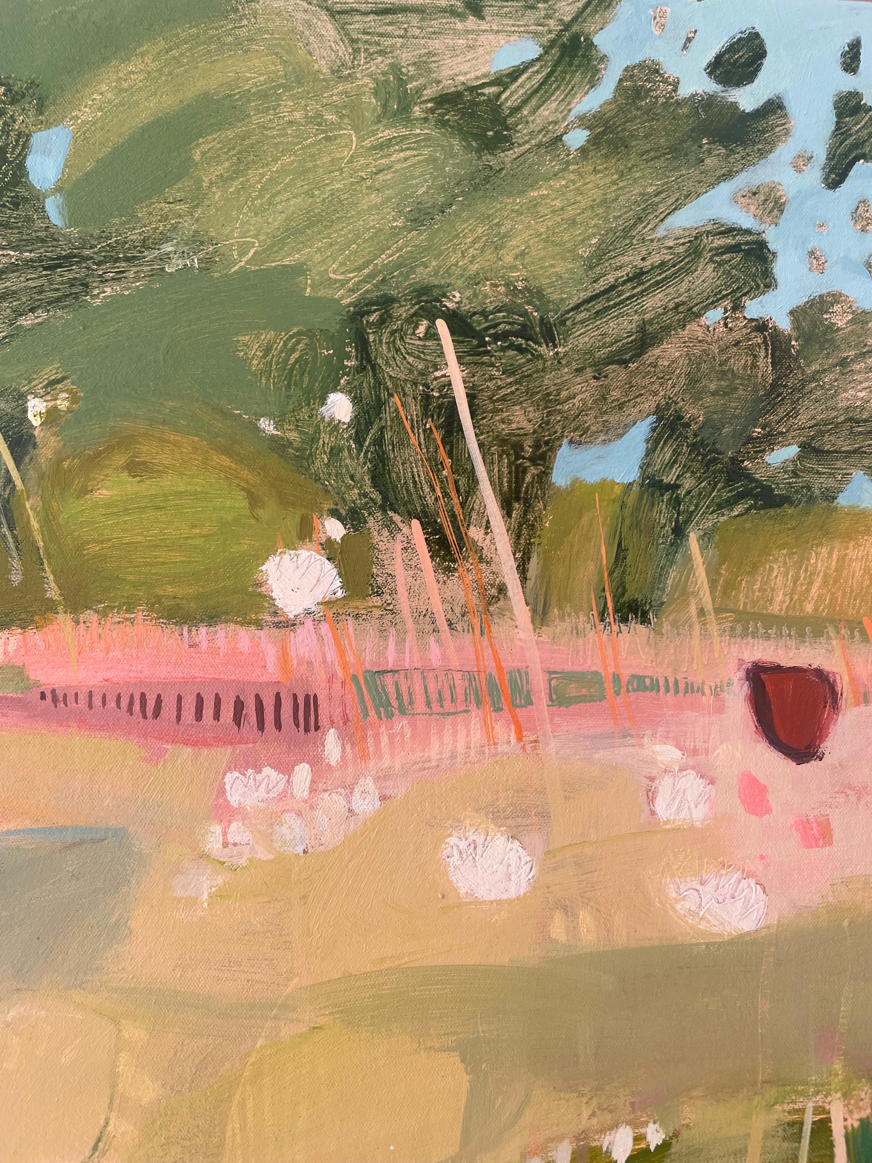 Pradera Toscana con Zanahoria Silvestre II, Pintura original, Floral, Flores, Praderas 6