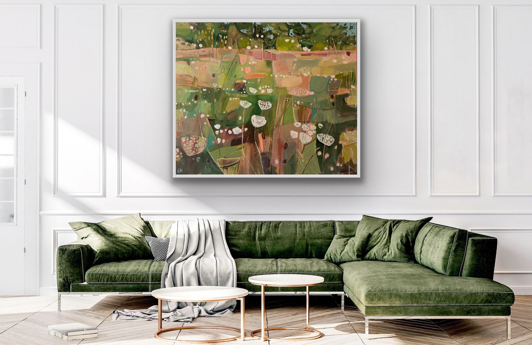 Pradera Toscana con Zanahoria Silvestre II, Pintura original, Floral, Flores, Praderas 2