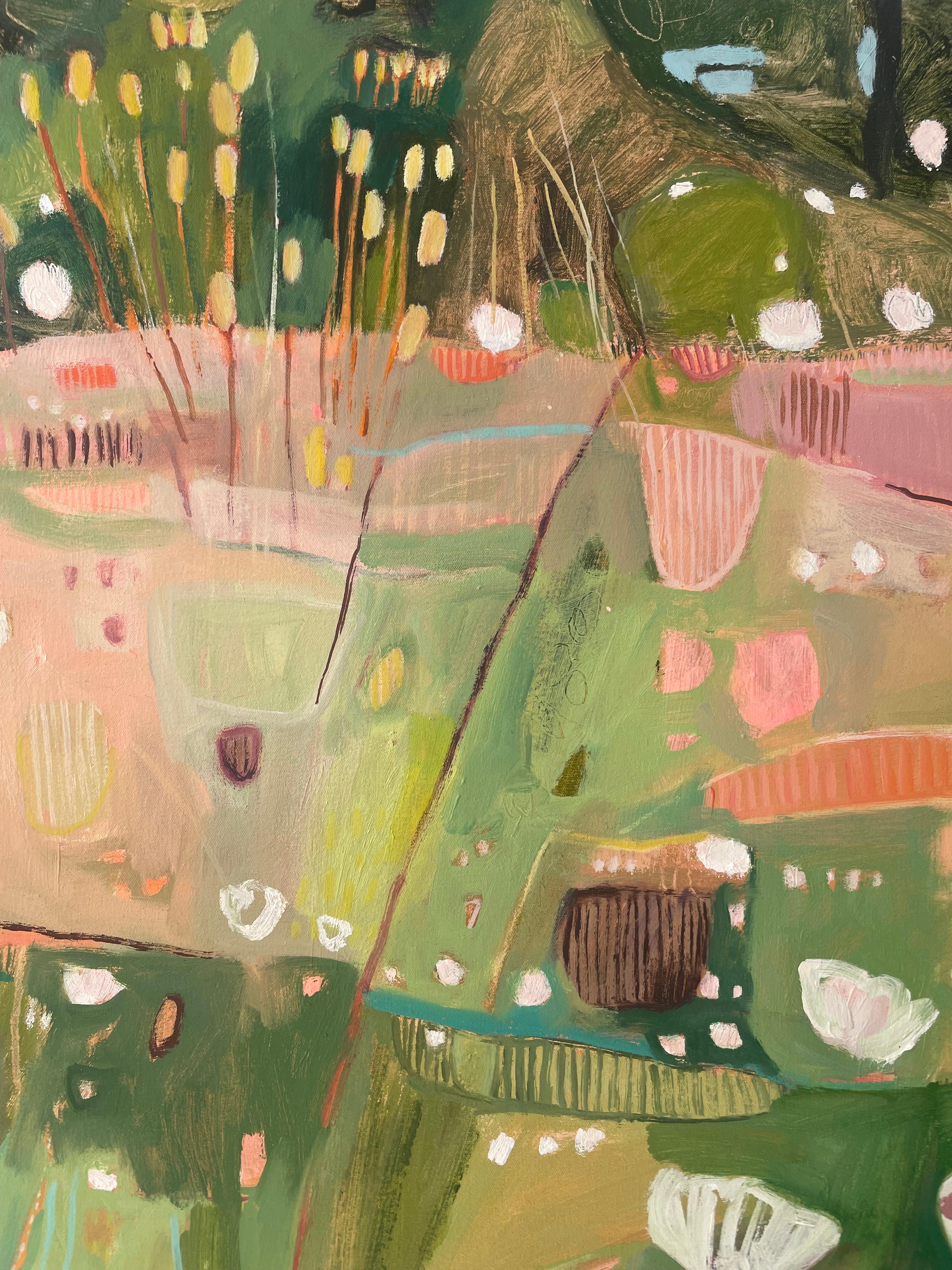 Pradera Toscana con Zanahoria Silvestre II, Pintura original, Floral, Flores, Praderas 4