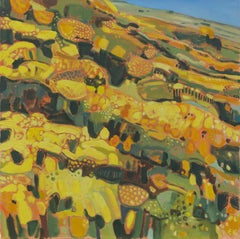 Wind across the Gorse II, Menstrie Glen, contemporary, original painting
