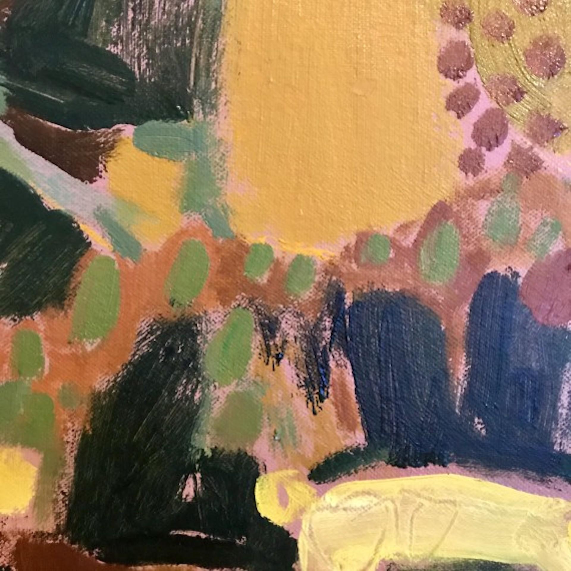 Wind Across the Gorse, peinture originale, Contemporary Landscape Art, Yellow art en vente 1