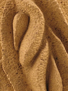 “Diverse Unity”, warm golden natural form in textured ceramic