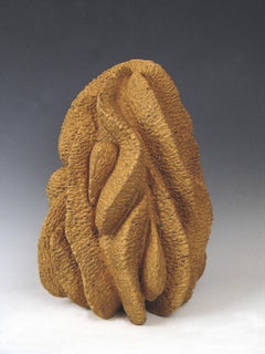 “Diverse Unity”, warm golden natural form in textured ceramic