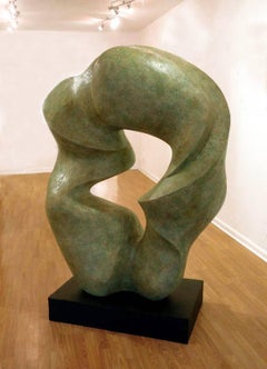 Elaine Lorenz - “New World”, resin sculpture in green, yellow and blue, a transformative portal “New World”, resin sculpture in green, yellow and blue, a transformative portal