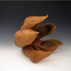  “What Has Been Lost”, warm brown, textured ceramic of pointed seedpods