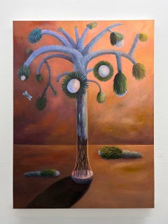 "Sip" - Oil on Canvas Painting, Magical Realism, Signed, 48 x 36 in.