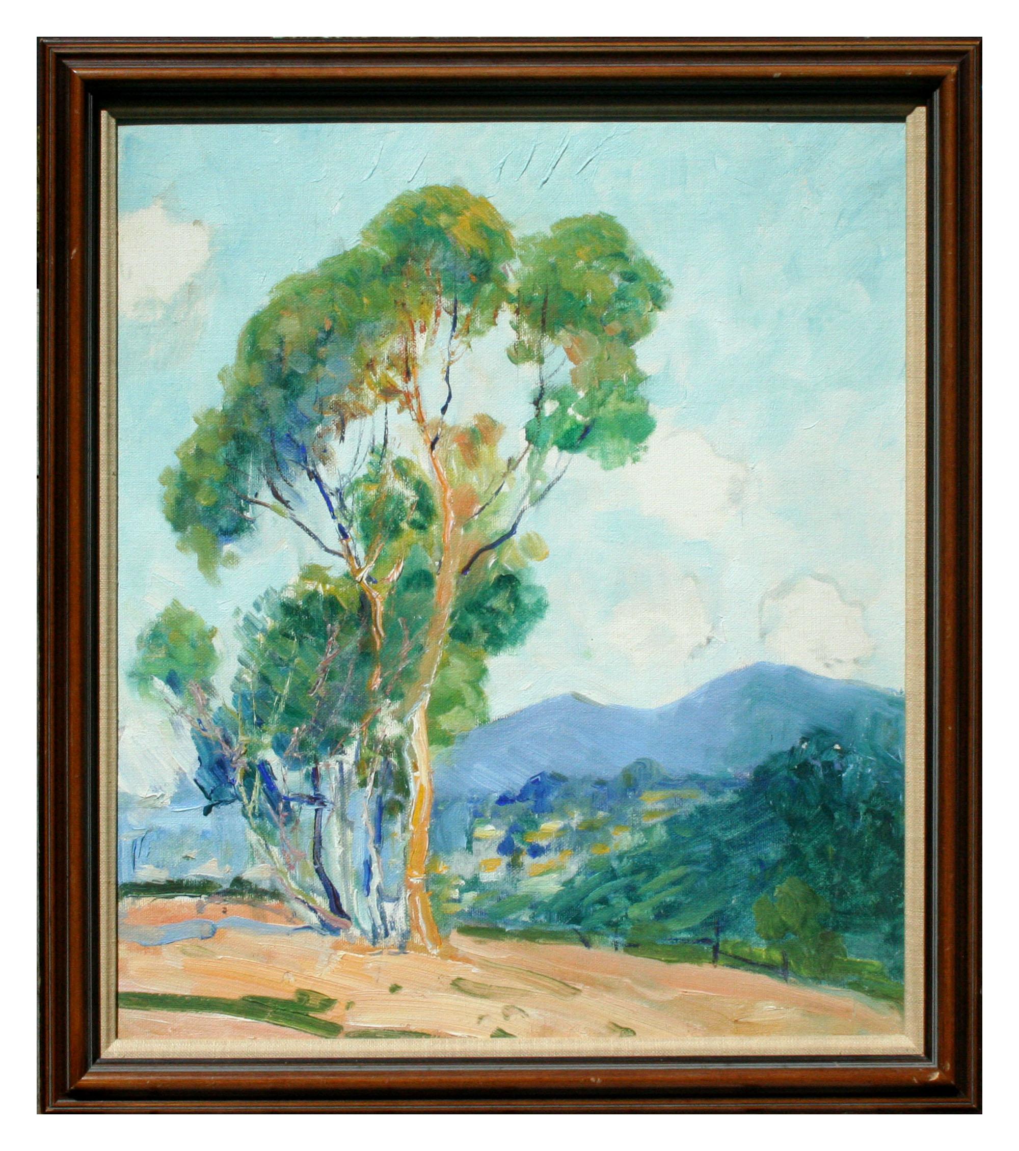 Landscape Painting di Elaine Trowbridge - Albero di eucalipto - Impressionista originale su tela