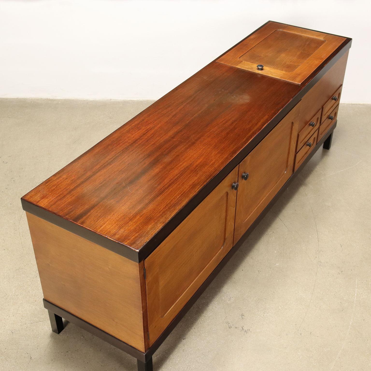 Elam Sideboard von Piero Ranzani, exotisches Holz, Italien, 1960er-70er Jahre im Angebot 4