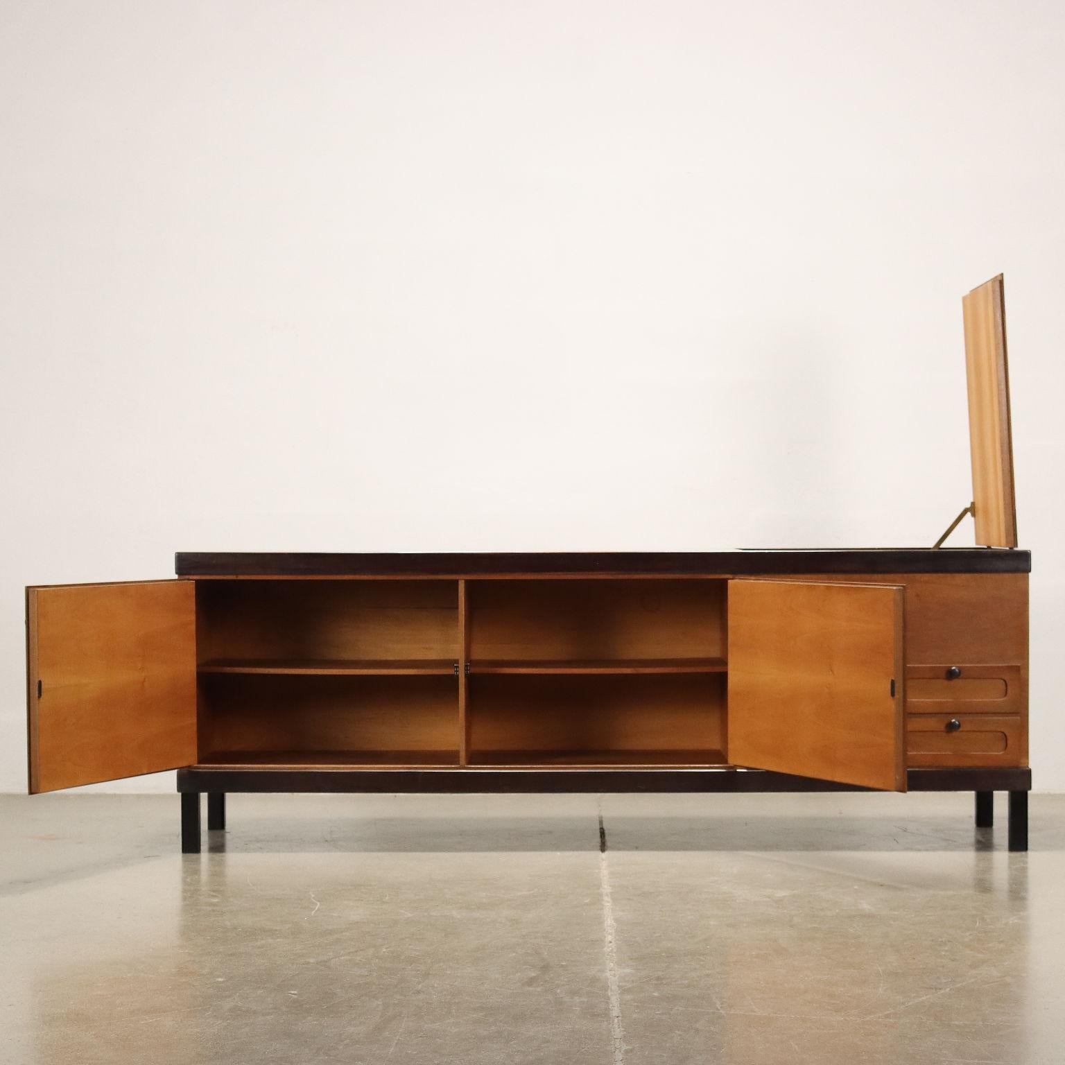 Elam Sideboard von Piero Ranzani, exotisches Holz, Italien, 1960er-70er Jahre (Moderne der Mitte des Jahrhunderts) im Angebot