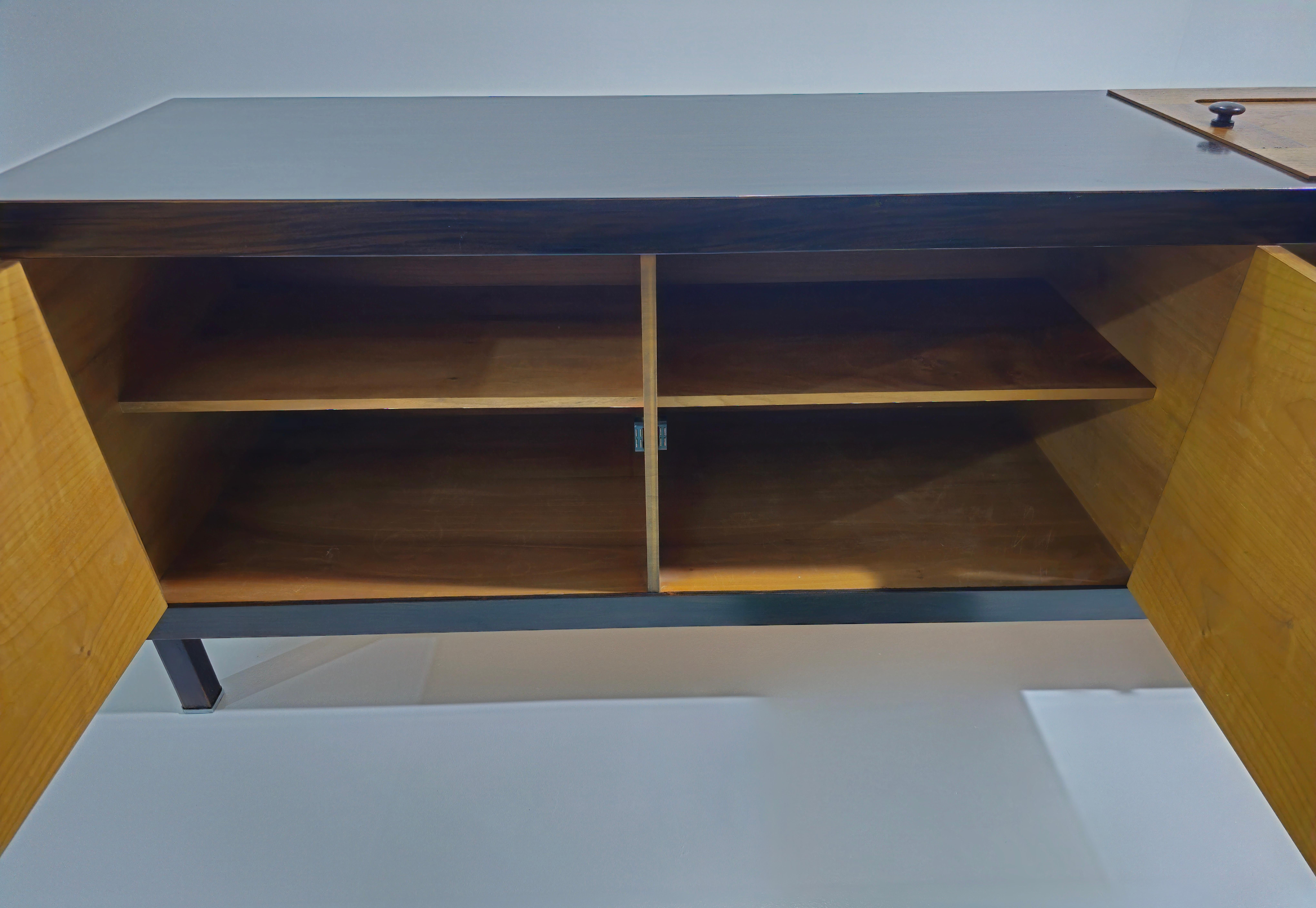 Elam Sideboard by Piero Ranzani Exotic Wood Mid-Century Modern Italy 1960s-70s For Sale 4
