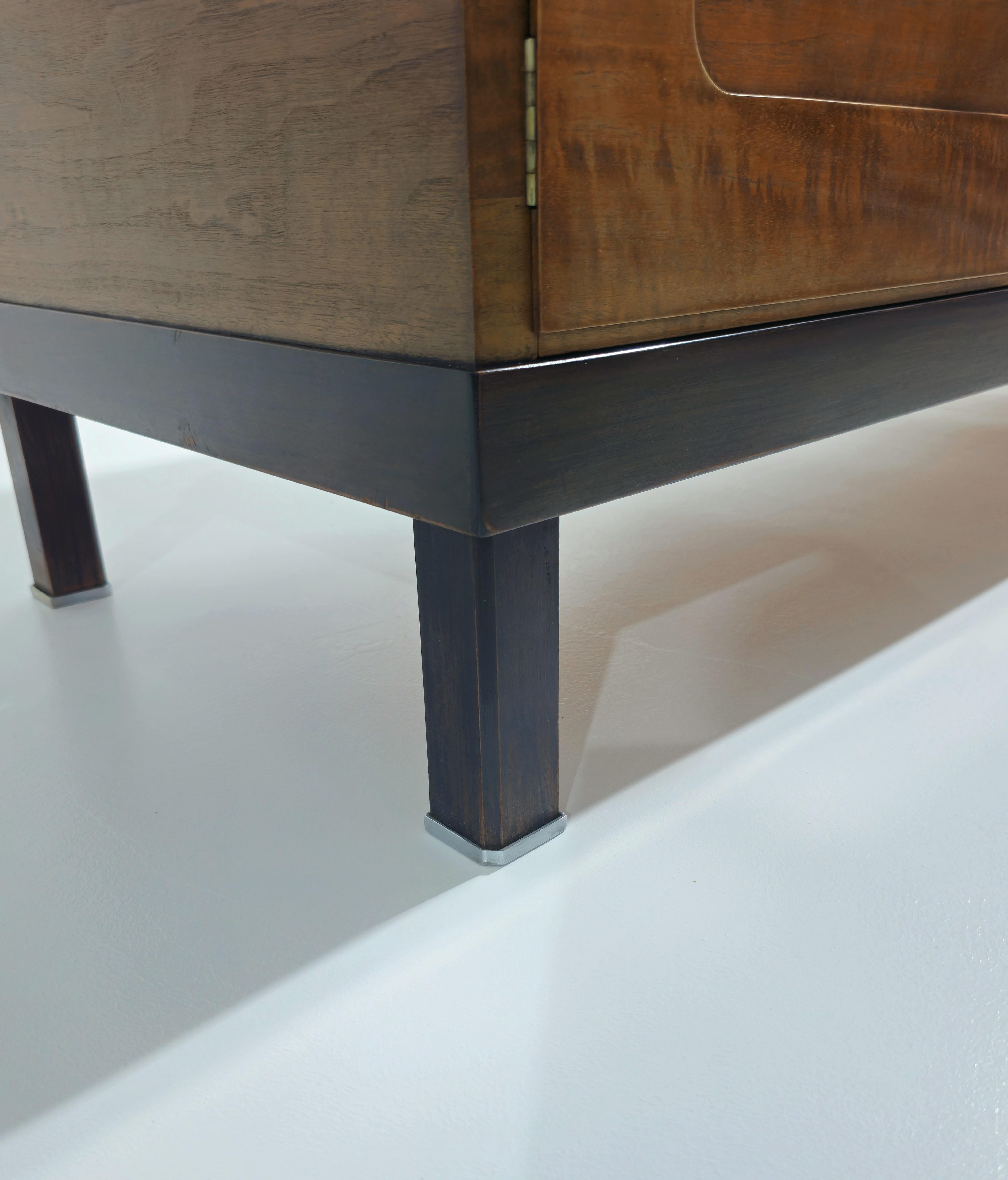 Elam Sideboard by Piero Ranzani Exotic Wood Mid-Century Modern Italy 1960s-70s For Sale 5