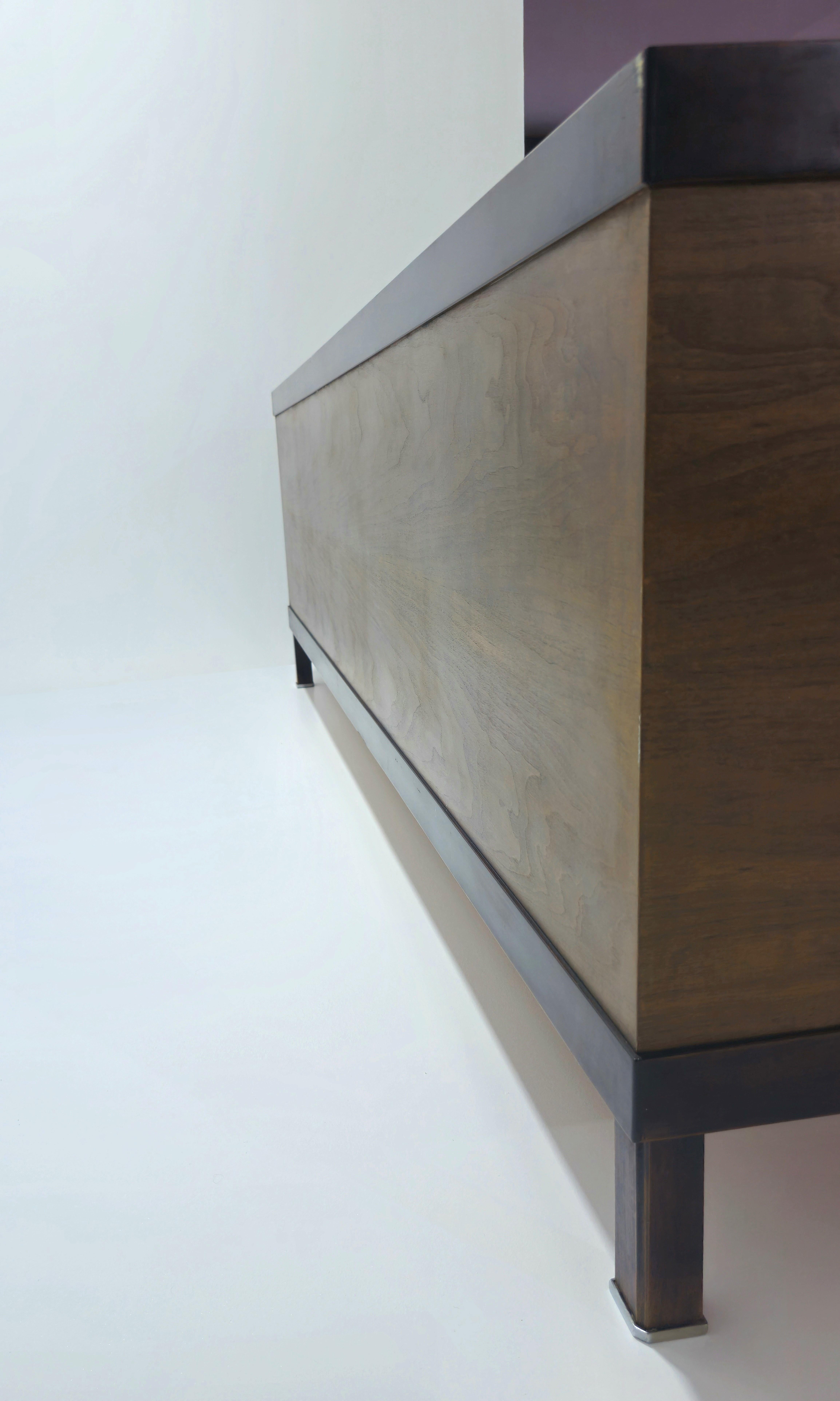 Elam Sideboard by Piero Ranzani Exotic Wood Mid-Century Modern Italy 1960s-70s For Sale 6