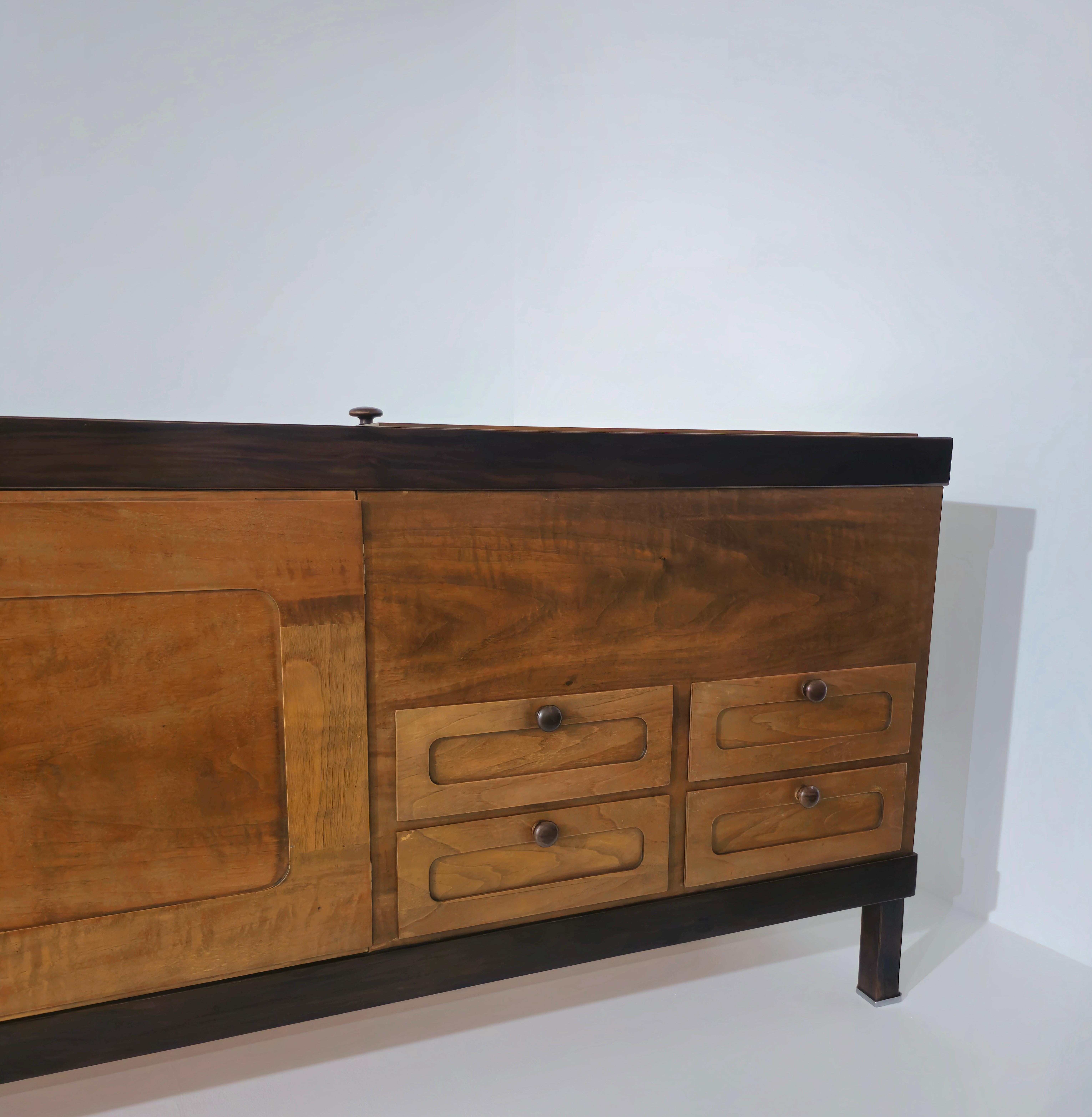 Italian Elam Sideboard by Piero Ranzani Exotic Wood Mid-Century Modern Italy 1960s-70s For Sale