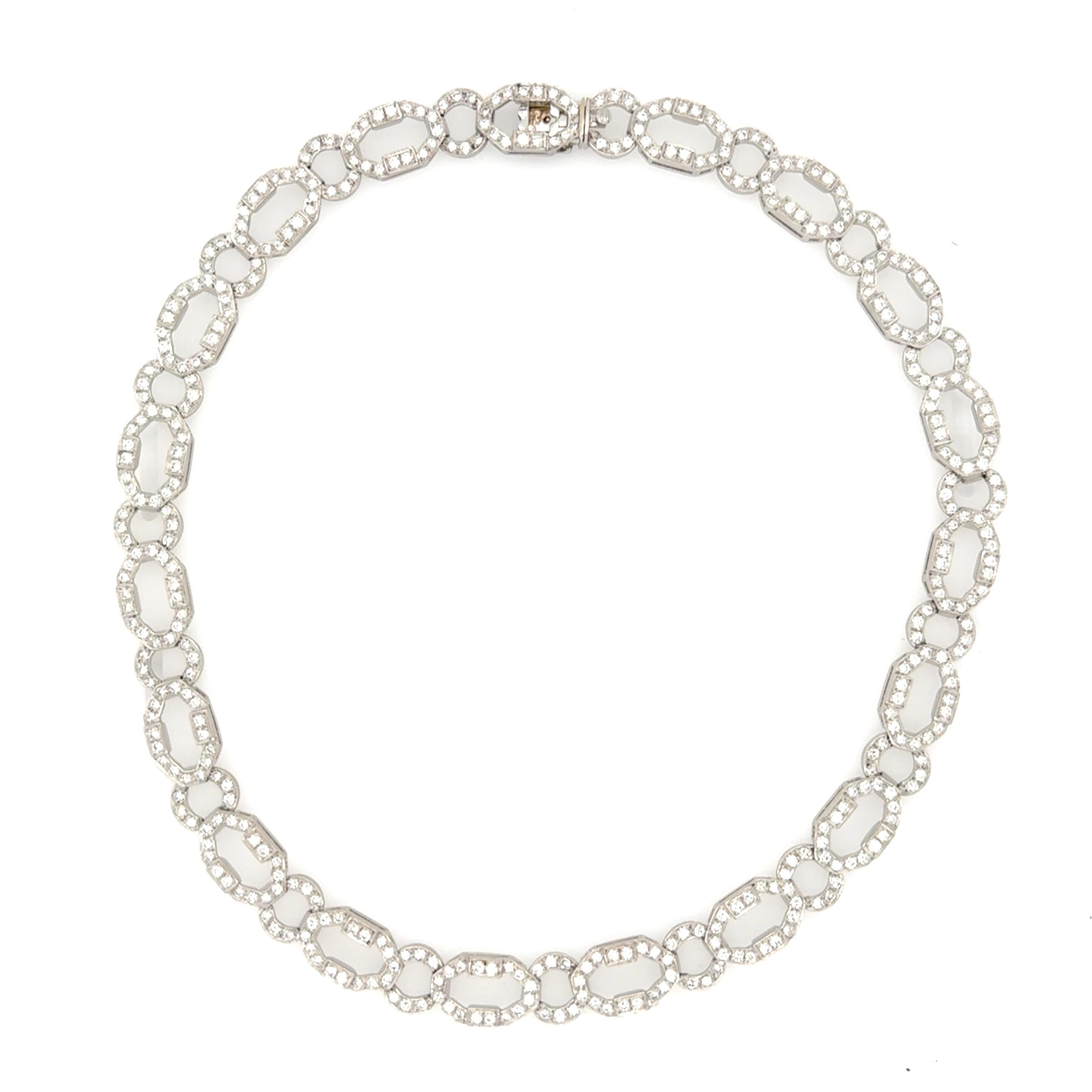 Collar Elan, Platino y Diamantes Corte brillante en venta