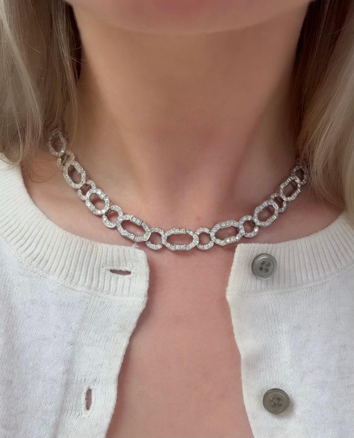 Elan, Platinum and Diamond Necklace