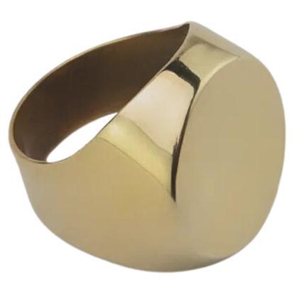 En vente :  Bague Signet Elan 23k Vermeil