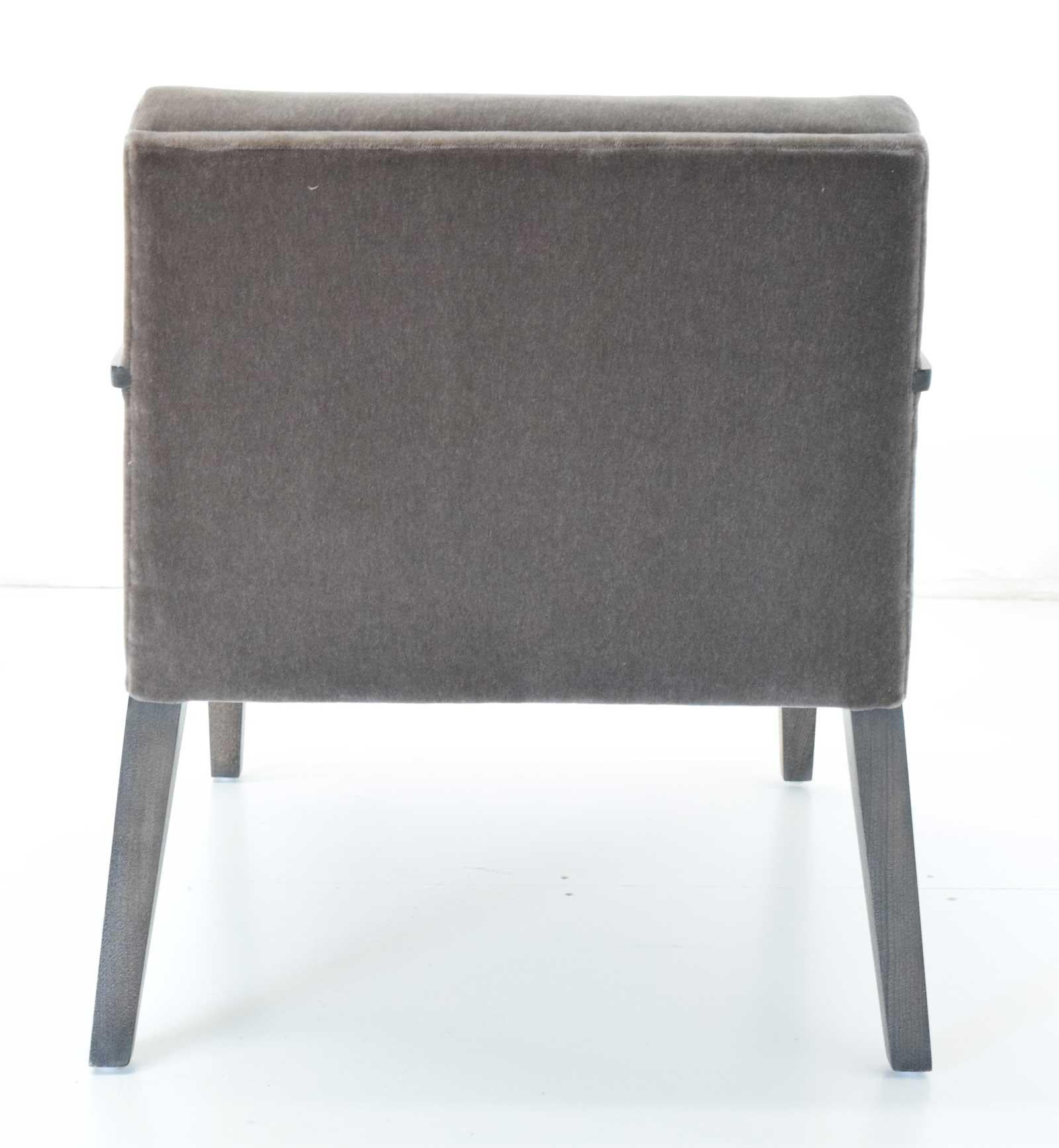 Modern Elana Chair by Bright in Mohair For Sale