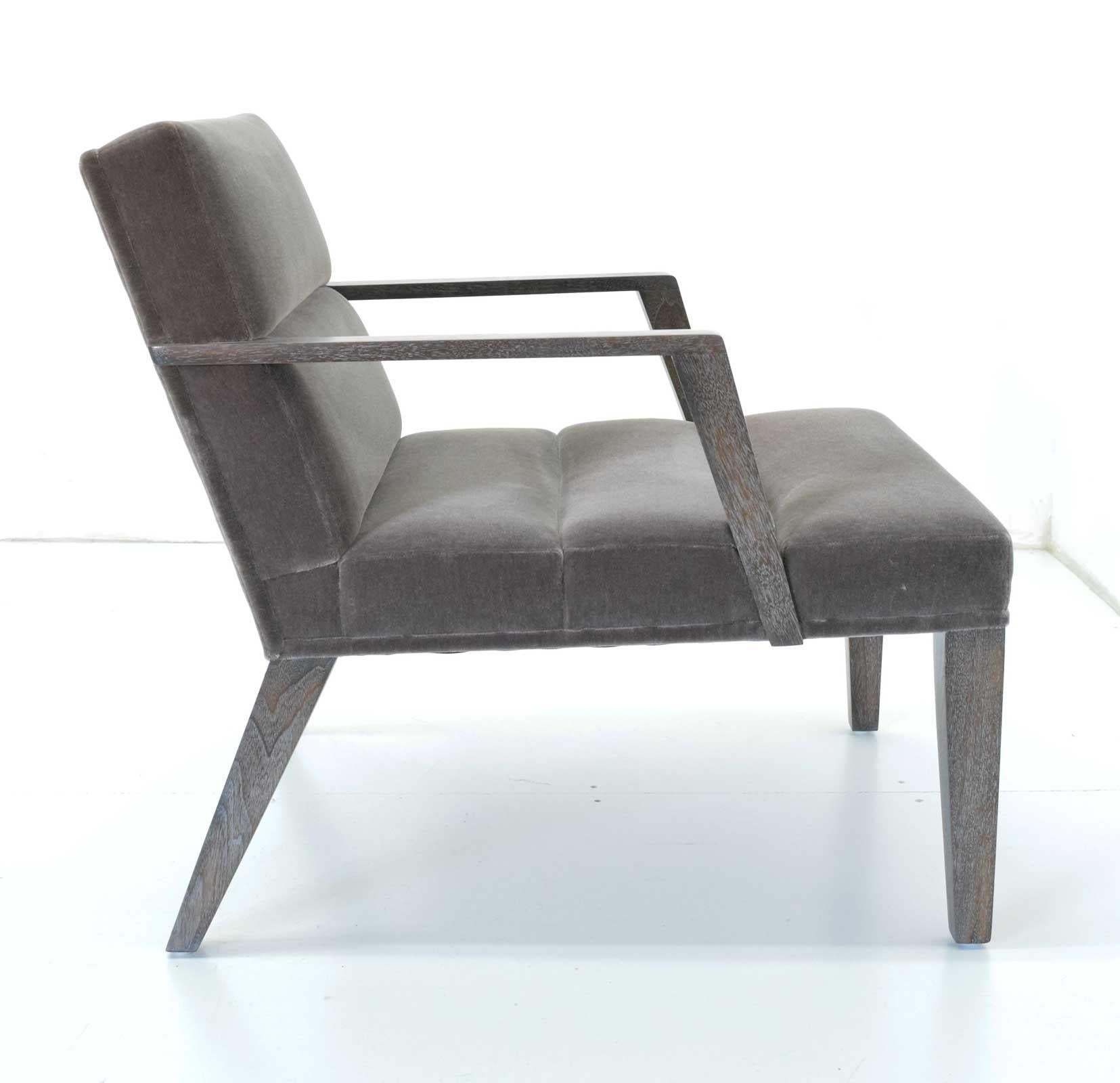 American Elana Chair by Bright in Mohair For Sale