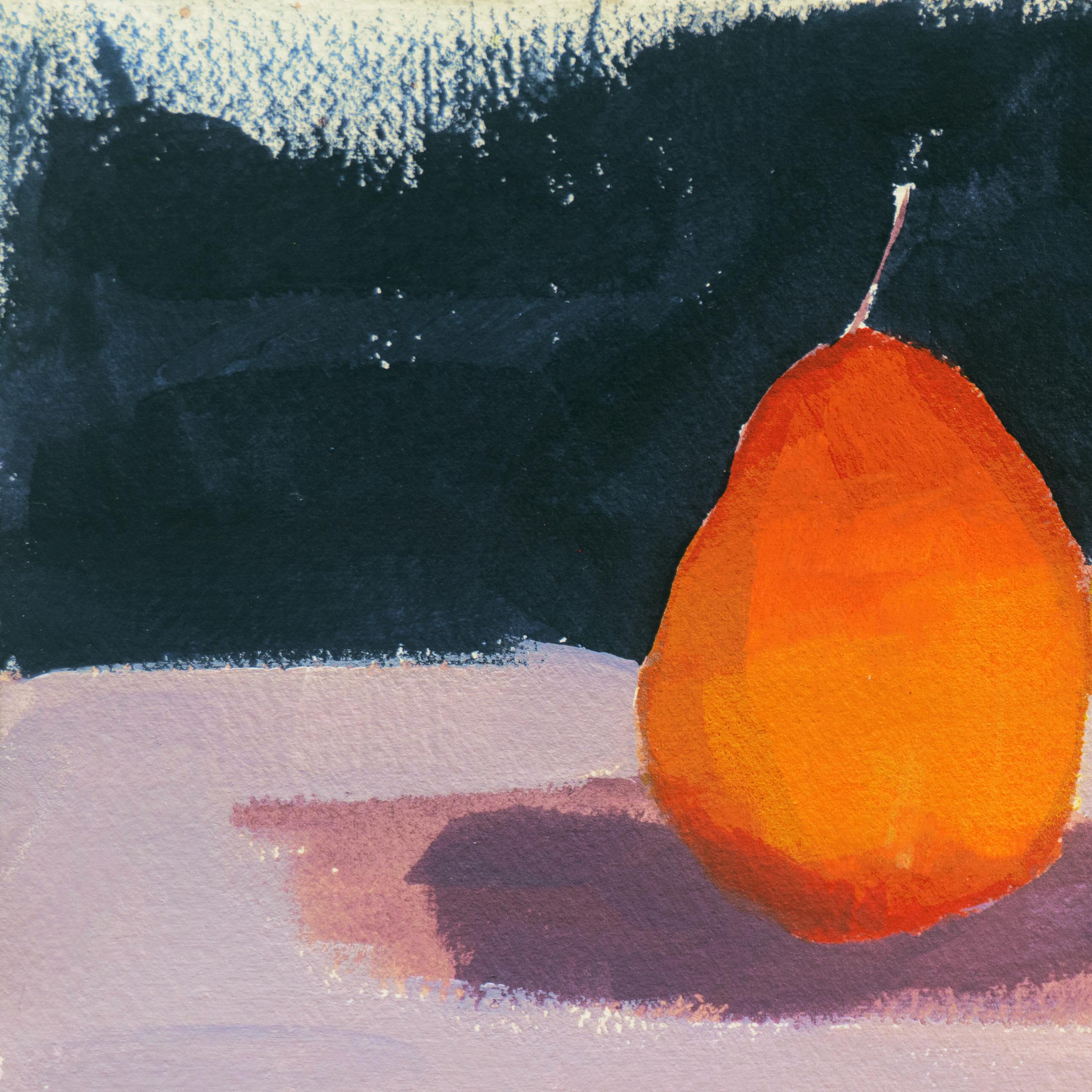 Still Life of Lemon and Pear - Post-Impressionist Painting by Elana Ryznar