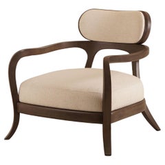 Eland Lounge Chair in Espresso Walnut with Headrest