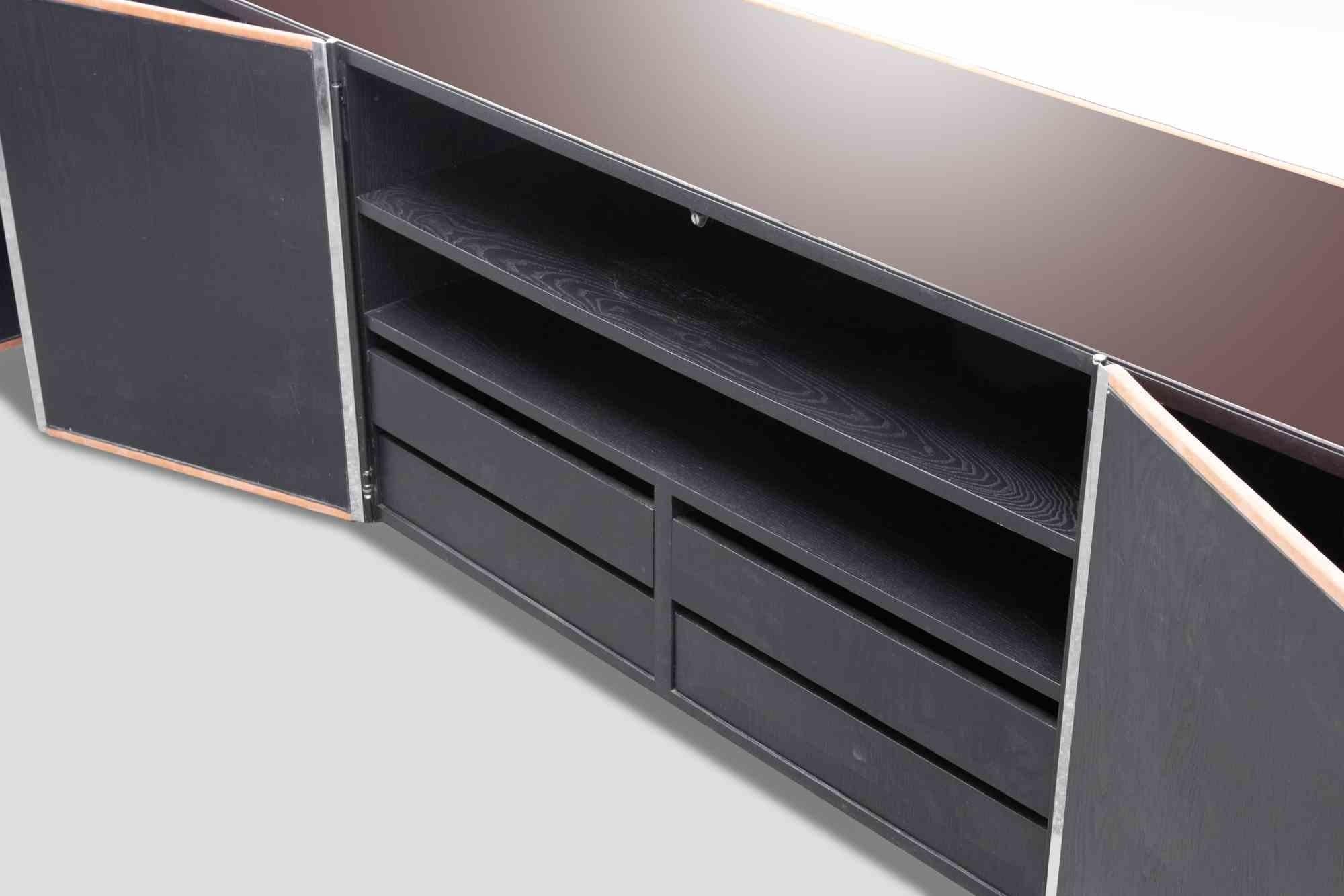 Wood Elanta Sideboard attr. to Patrick Forget for Roche Bobois, 1990s For Sale