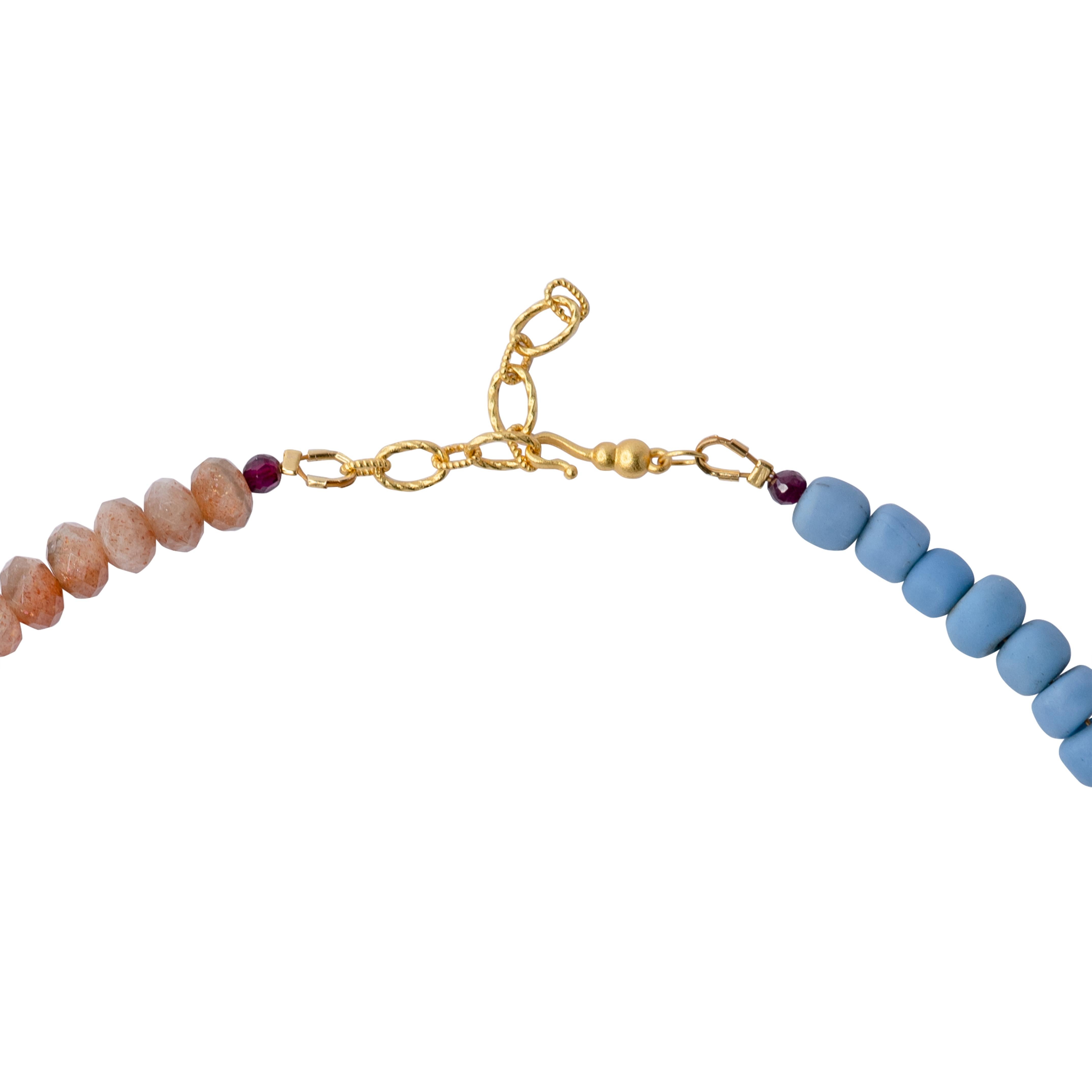 Artisan Elara Sunstone Necklace -by Bombyx House