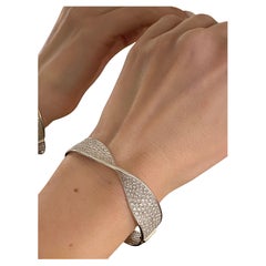 SCAVIA Bracelet Set in 18K White Gold and Diamond Pavè