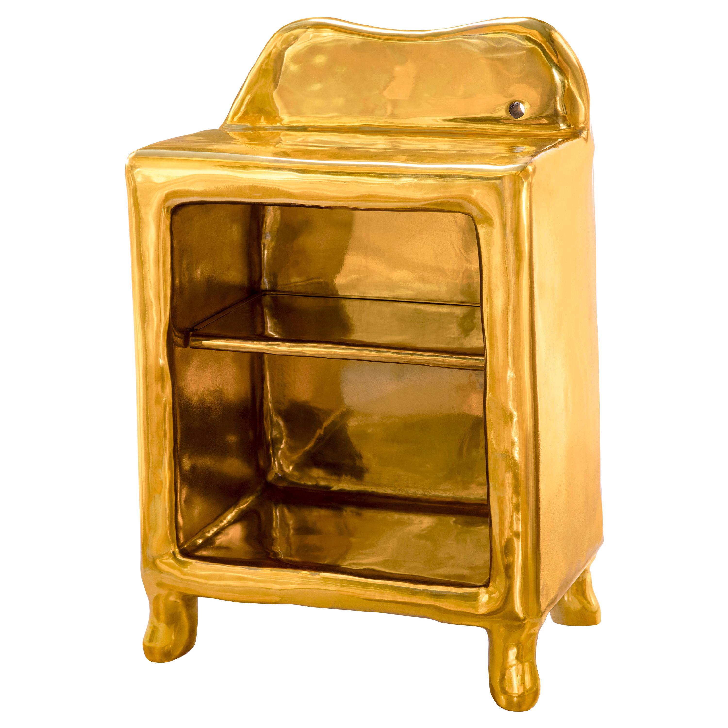 Elation Side Table in Brass by Scarlet Splendour For Sale