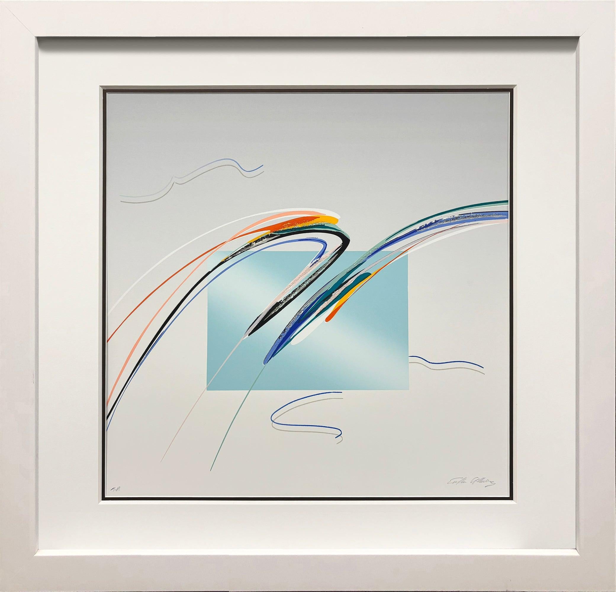 Kozo Mixed Media Serigraphie, Künstlerexemplar, signiert, 1988, gerahmt
