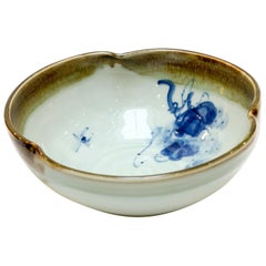 Elba Bowl in Blue and White Ceramic by CuratedKravet