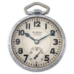 Elbon 17 Jewels Timemaster GMT Pocket Watch