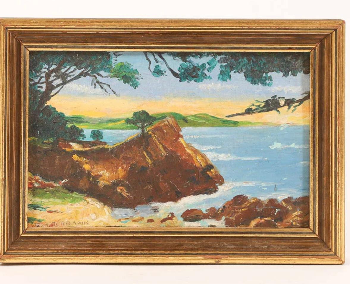 Elbridge Ayer Burbank Landscape Painting - “Cliffs”