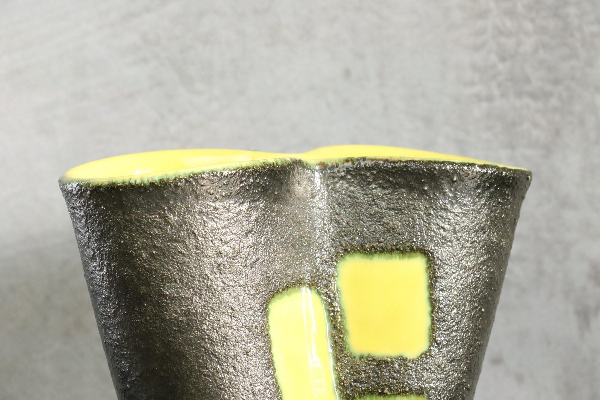 Vase en céramique Elchinger, vase en céramique française des années 1950, signé, époque Jouve 3