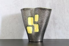 Elchinger Ceramic Vase, 1950's French Ceramic Vase, Signed, Era Jouve