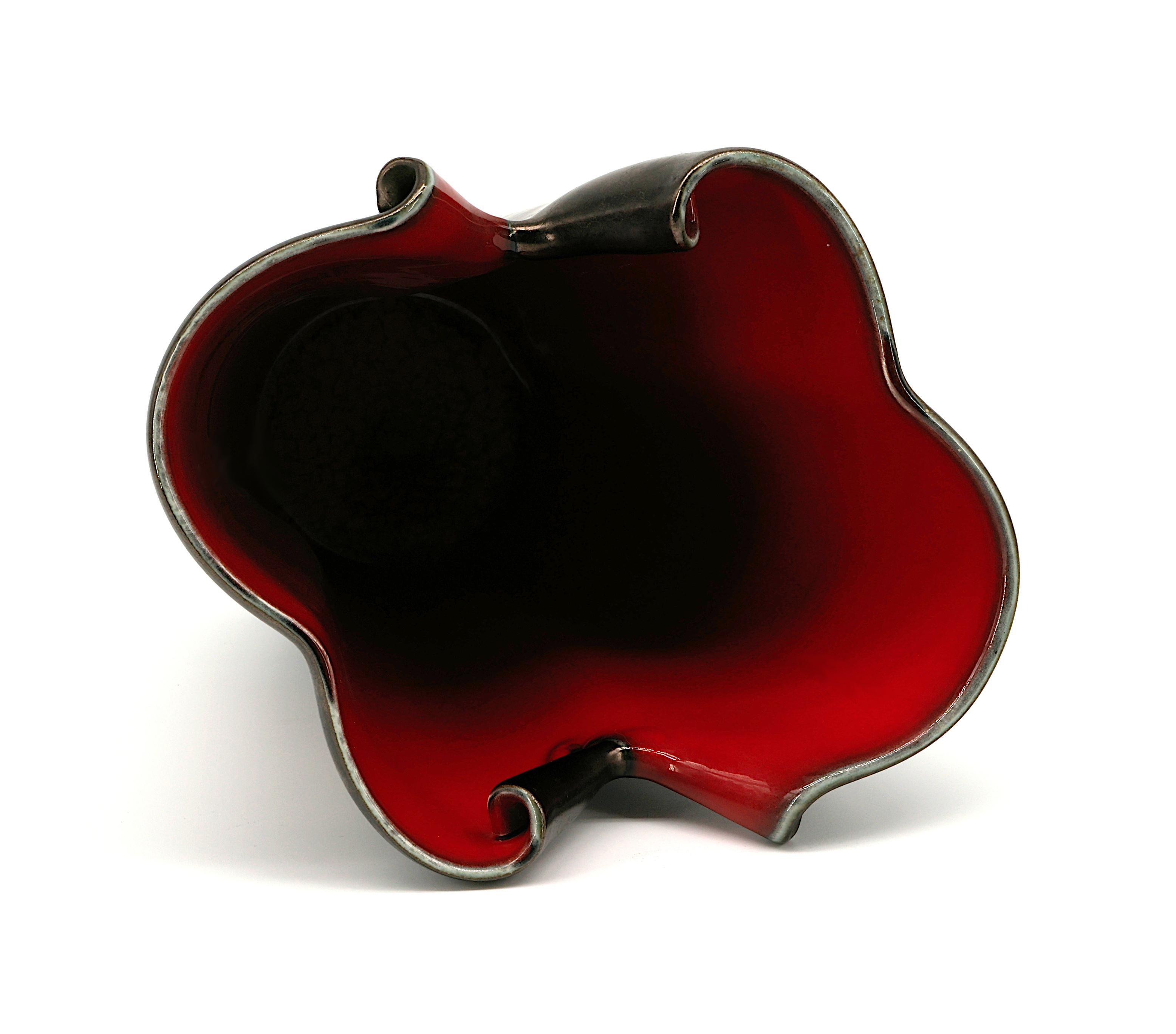 Elchinger French Midcentury Stoneware Vase, 1950s For Sale 1