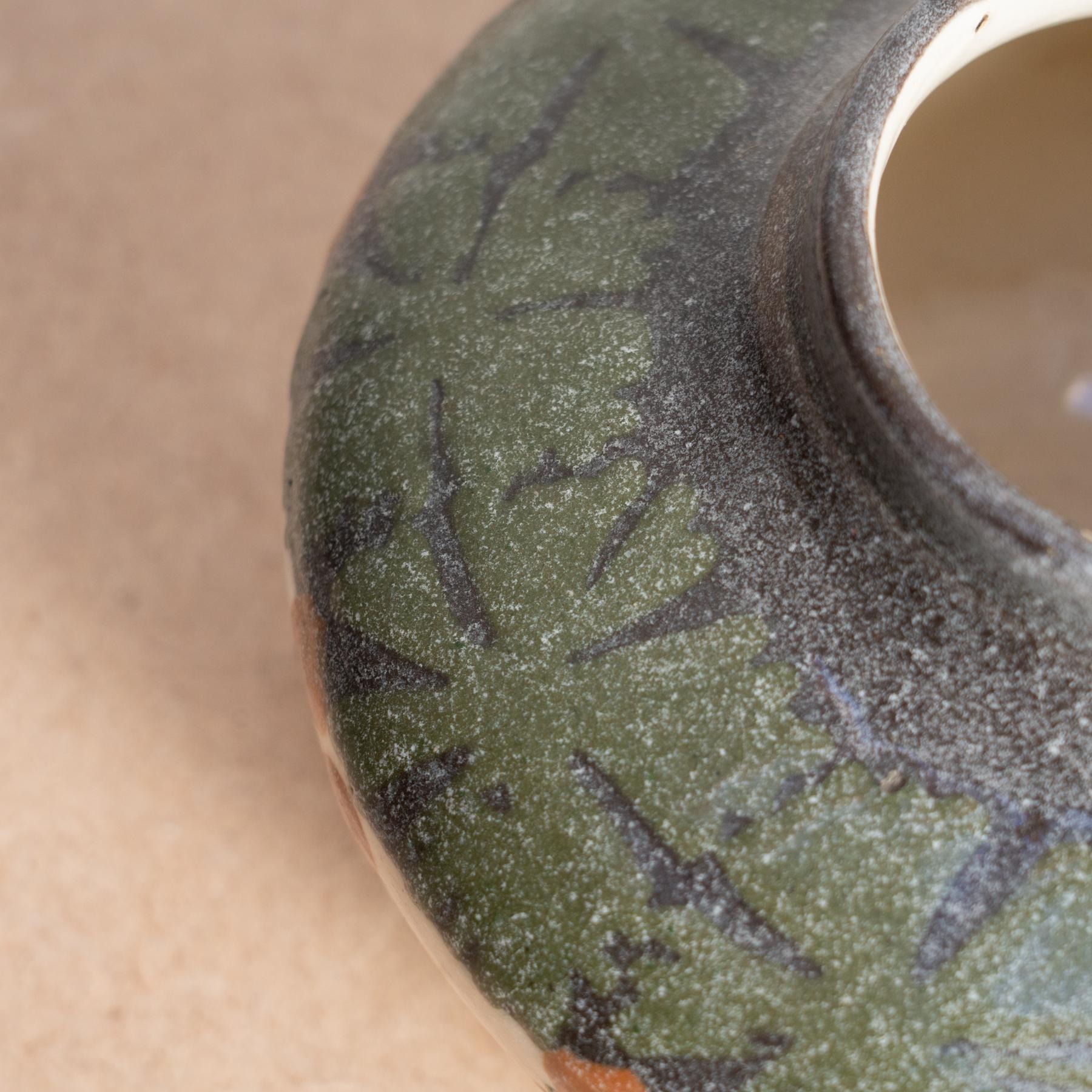 Vase peint à la main en poterie Elchinger, vers 1930 Bon état - En vente à Barcelona, ES