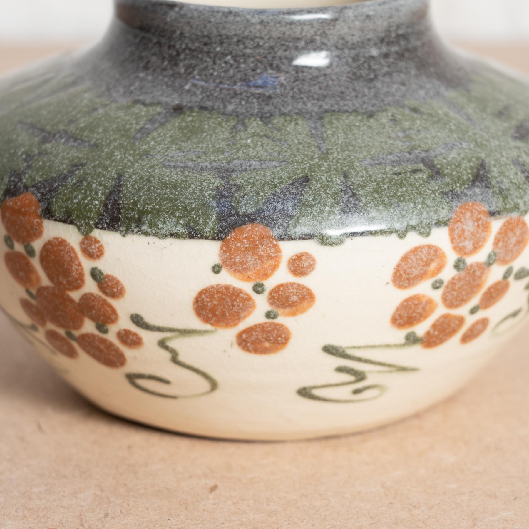 Milieu du XXe siècle Vase peint à la main en poterie Elchinger, vers 1930 en vente