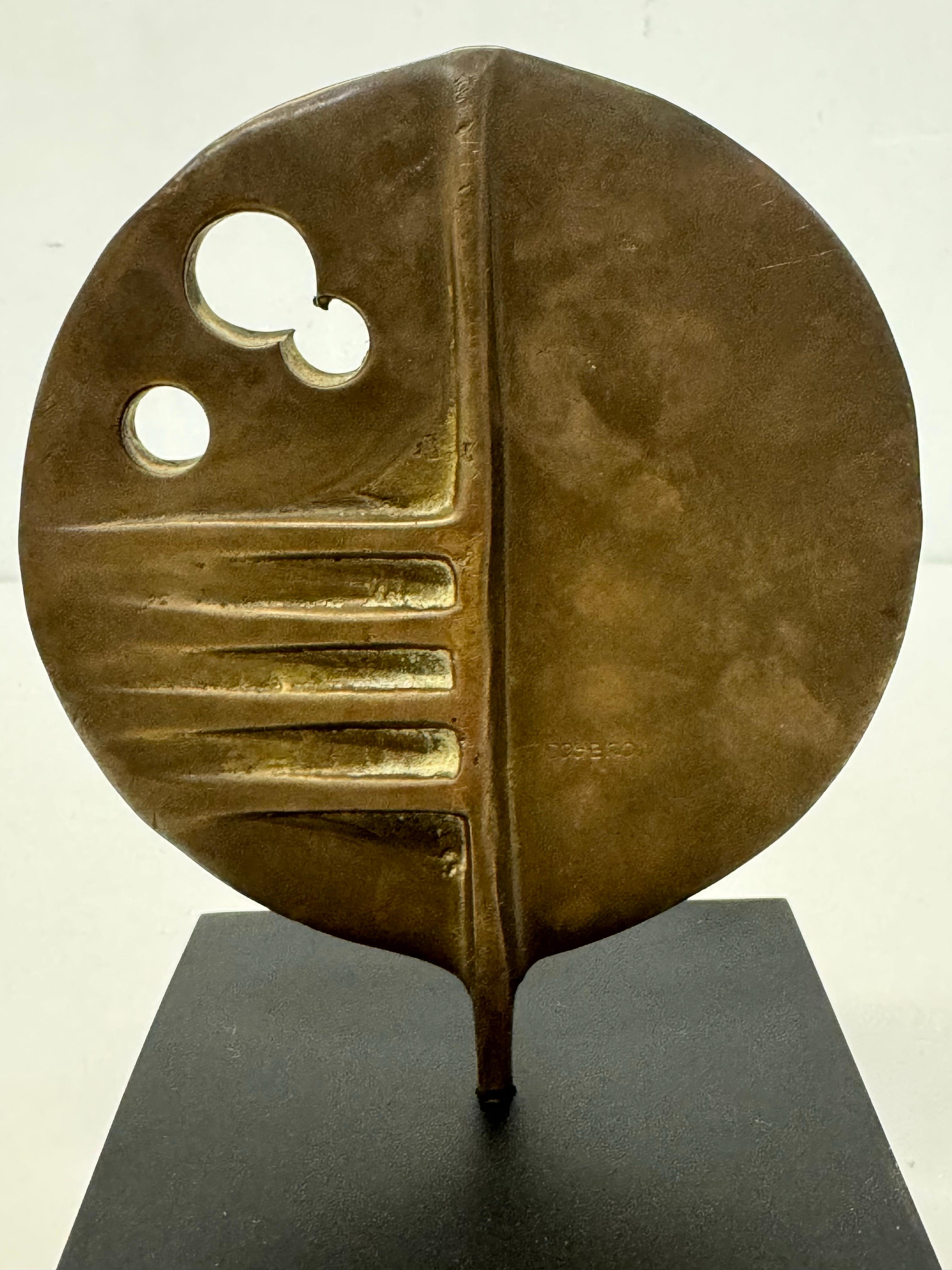 Mid-Century moderno Scultura moderna astratta in bronzo di Elcio Becheroni, anni '60 in vendita