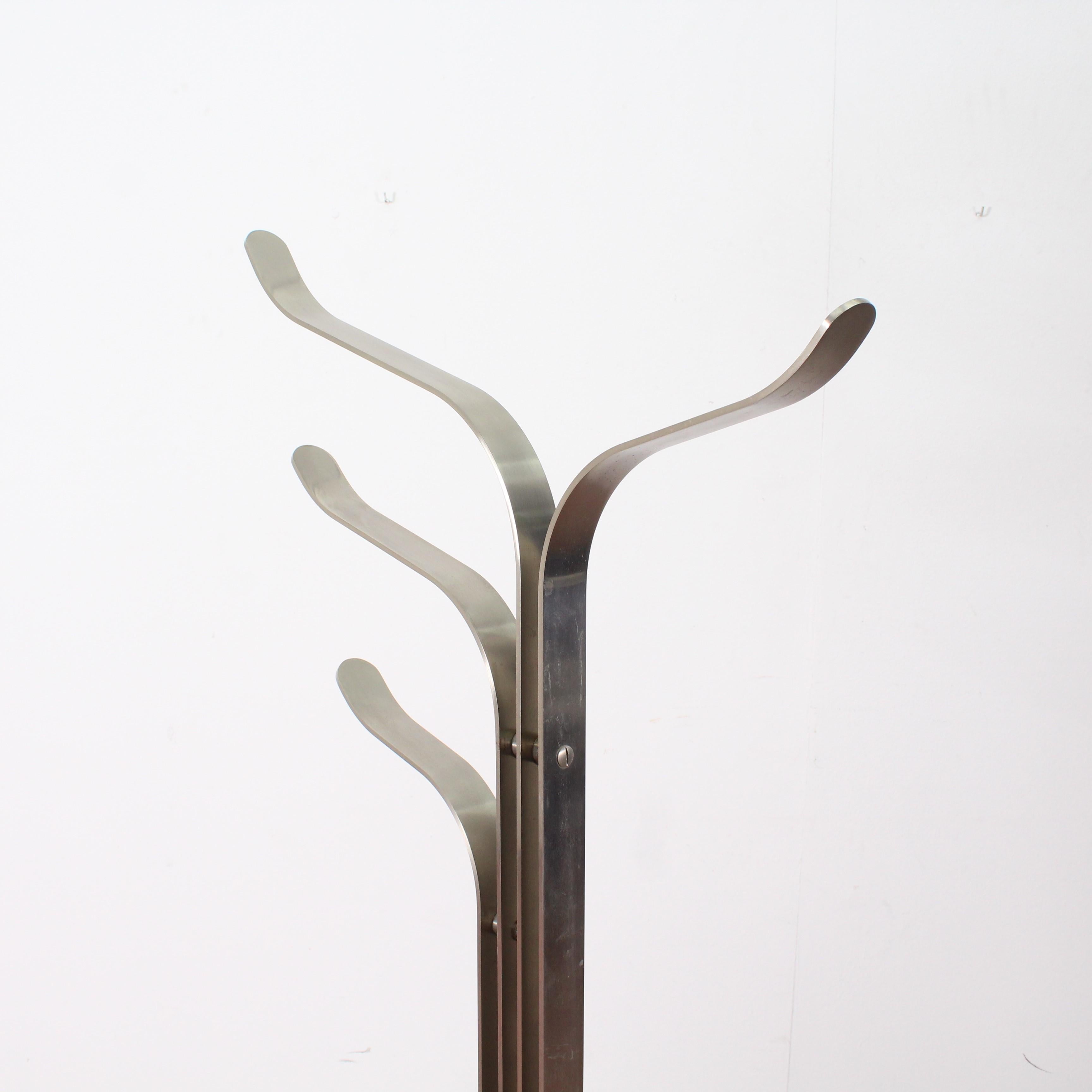 Midcentury Steel and Marble Clothes Hanger Elco Italy1970s  3