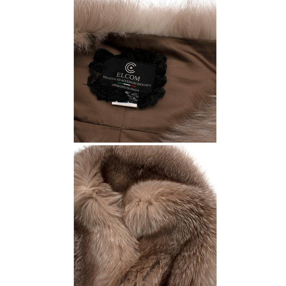 Elcom Beige Fox Fur Wrap Stole  For Sale 2