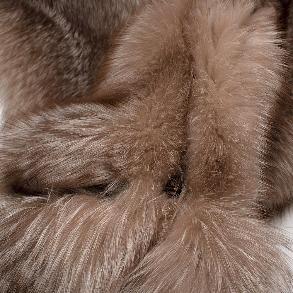 Elcom Beige Fox Fur Wrap Stole  For Sale 3