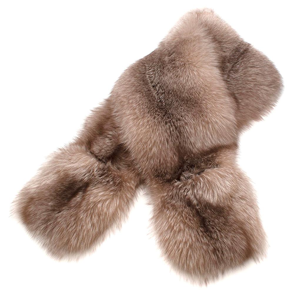 Elcom Beige Fox Fur Wrap Stole  For Sale
